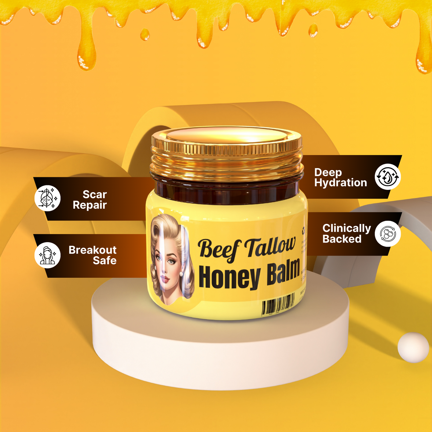Golden Glow Beef Tallow Honey Balm™