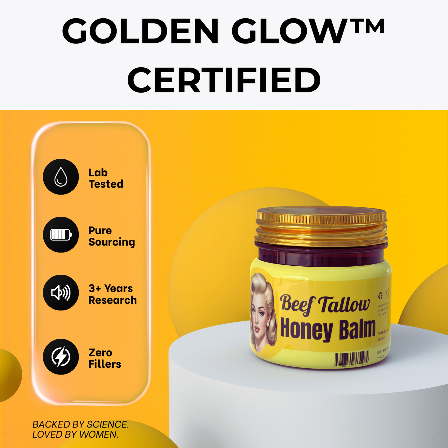Golden Glow Beef Tallow Honey Balm™